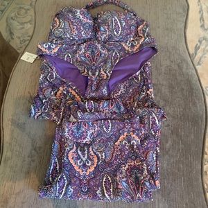 NWT!! Stunning Helen Jon 3 piece Tankini top, Bikini bottom and Beach pants